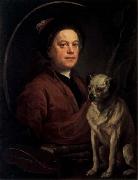 William Hogarth Self-Portrait with a Pug oil on canvas